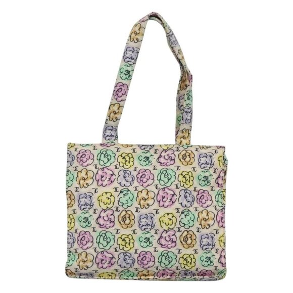 CHANEL Tote Bag Nylon White Silver CC Auth - Picture 2 of 15